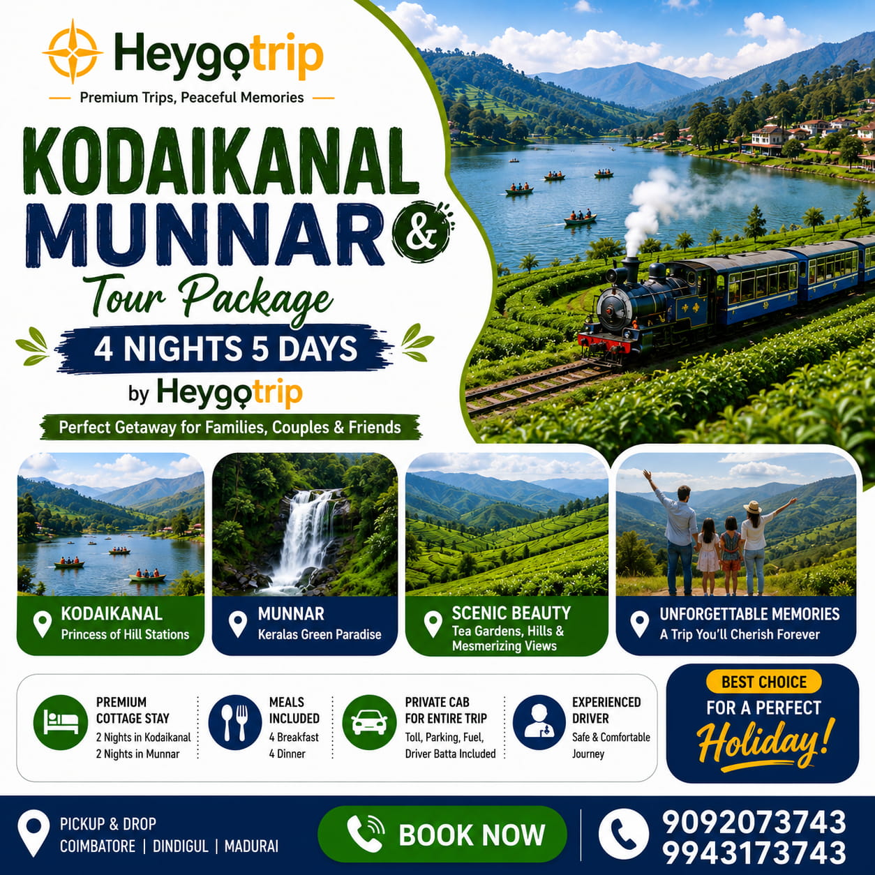 Kodaikanal Munnar Tour Package